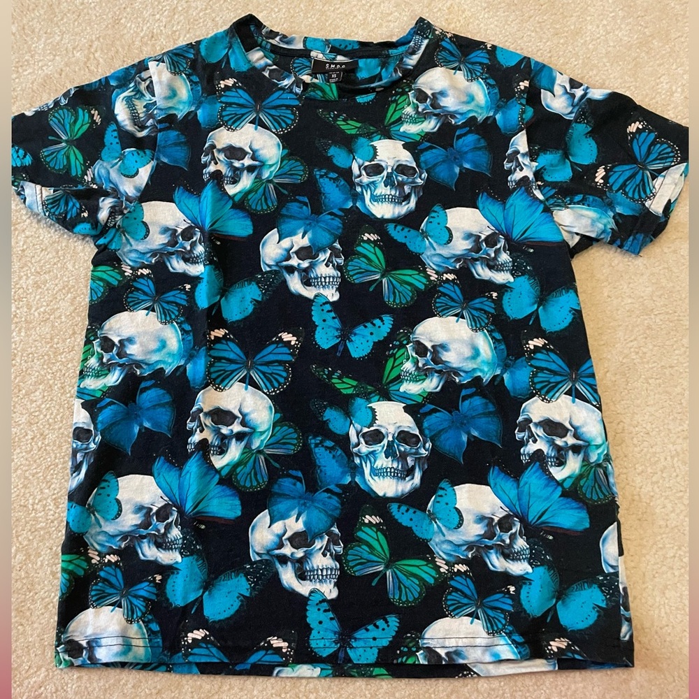 Men’s skeleton butterfly t shirt XS